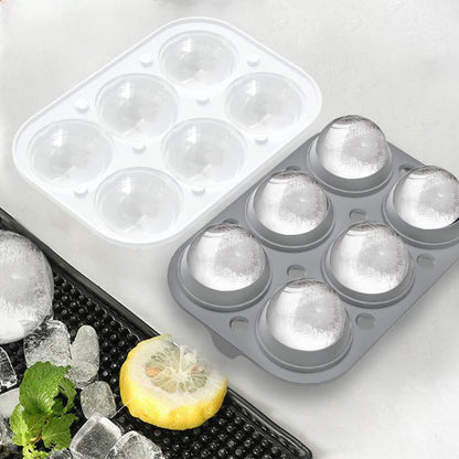 ROTTAY Ice Cube Trays (Set of 2), Sphere Ice Ball Maker with Lid & Large Square Ice Cube Maker for Whiskey, Cocktails and Homemade, Keep Drinks Chilled Black
