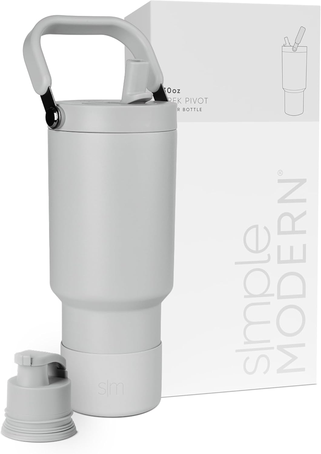 Simple Modern Trek Pivot | 40oz Flip Straw Tumbler with Handle | Water Bottle & Boot | Interchangeable Straw & Chug Lids | Insulated Stainless Steel Jug | Gym Sports Outdoors | Forest - Colors B