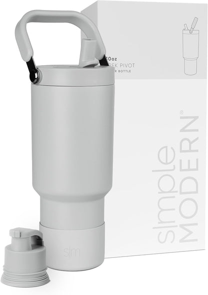 Simple Modern Trek Pivot | 40oz Flip Straw Tumbler with Handle | Water Bottle & Boot | Interchangeable Straw & Chug Lids | Insulated Stainless Steel Jug | Gym Sports Outdoors | Forest - Colors B