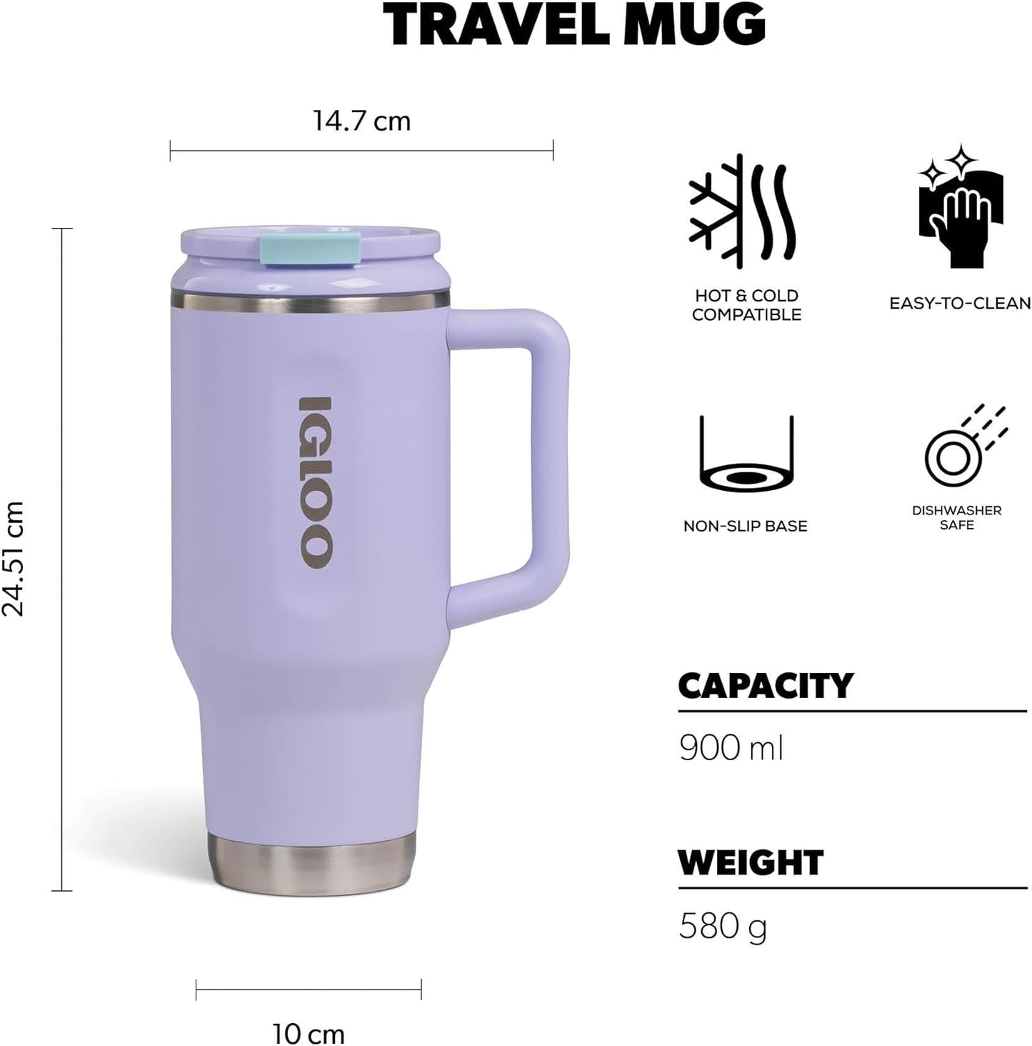 Igloo 20 oz Stainless Steel Tumbler | Sport Sipper Bottle | Thrift Pink
