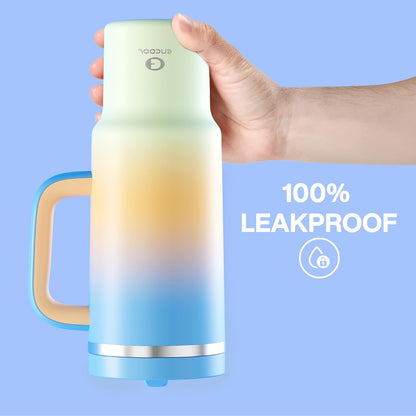40 oz Tumbler with Handle and Straw: Stainless Steel Insulated Tumbler Keeps Cold for 24 Hours, Leakproof Travel Cup Fits in Cup Holder and BPA-Free, Cotton Candy