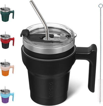 BJPKPK Tumbler With Handle And Straw Lid 40 oz Stainless Steel Insulated Coffee Tumbler Cups For Home, Office or Car,Turquoise