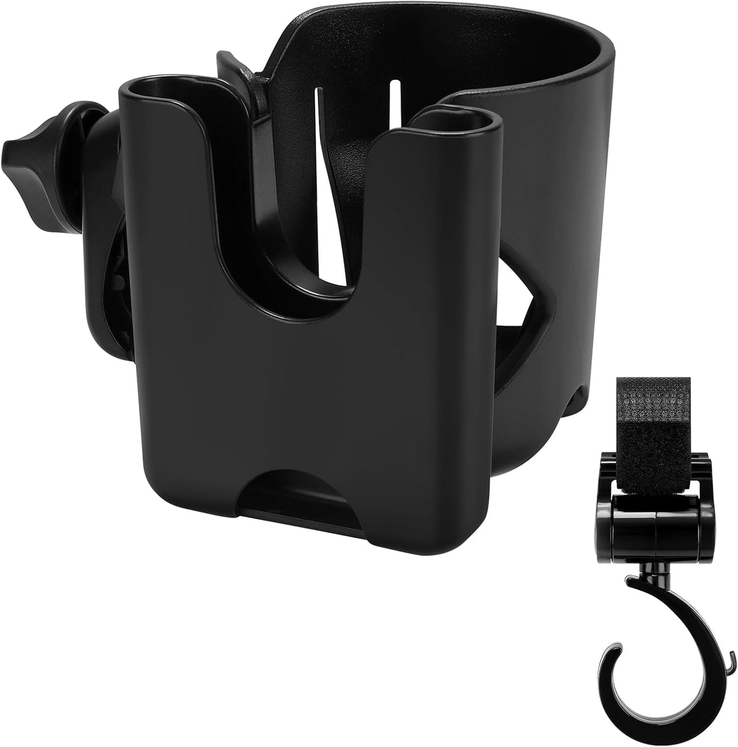 Accmor Stroller Cup Holder, Universal Cup Holder for Walker Wheelchair Bike, 360° Rotatable Stroller Cup Holder Attachment Accessories for Walker, Wheelchair, Scooter