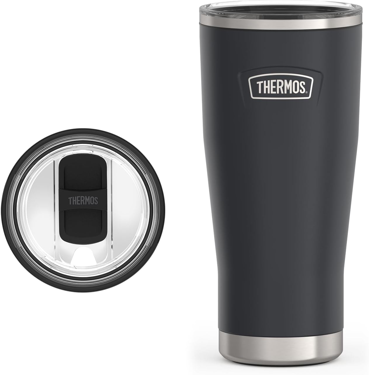 THERMOS ICON SERIES, Stainless Steel Tumbler with Slide Lock, 18 Ounce, Mystic Navy