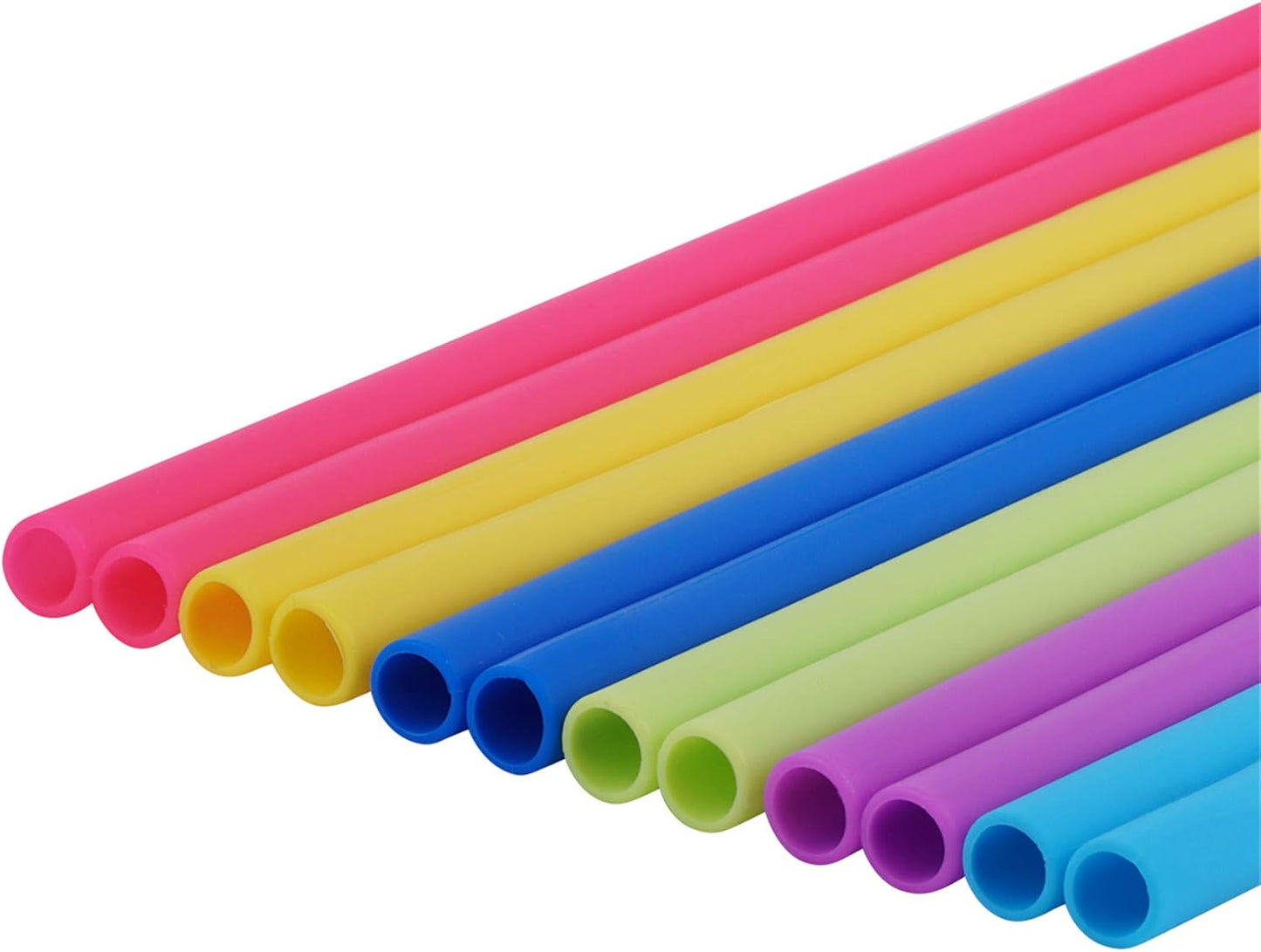 tifanso 14PCS Reusable Silicone Straws with Cleaning Brushes, 10" Flexible Extra Wide Large Jumbo Drinking Straws, Great for for 30oz and 20oz Tumblers Yeti/Rtic and Milkshakes