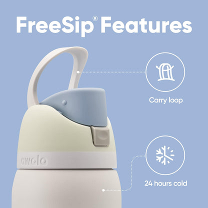 Owala FreeSip Insulated Stainless Steel Water Bottle with Straw, BPA-Free Sports Water Bottle, Great for Travel, 32 Oz, Denim