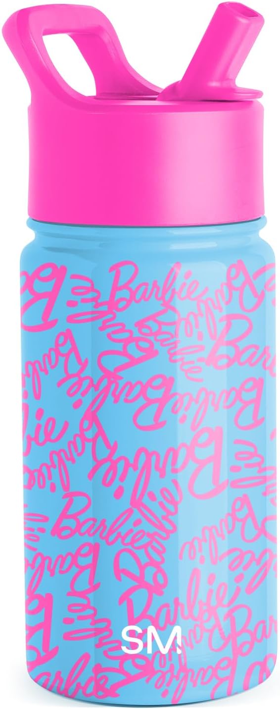 Simple Modern Disney Minnie Mouse Kids Water Bottle with Straw Lid | 14oz Insulated Stainless Steel Kids Tumbler & Spill Proof Toddler Cup for School, Girls, Boys | Summit | Minnie Mouse Fun - Colors B