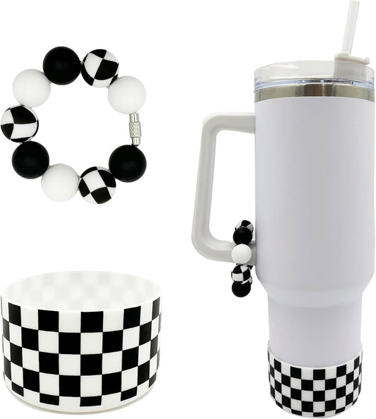 Silicone Boot Tumbler Handle Charms Tumbler Cup Cover Water Bottle Accessories for 30oz&40oz Stanley Protective Bottom Sleeve