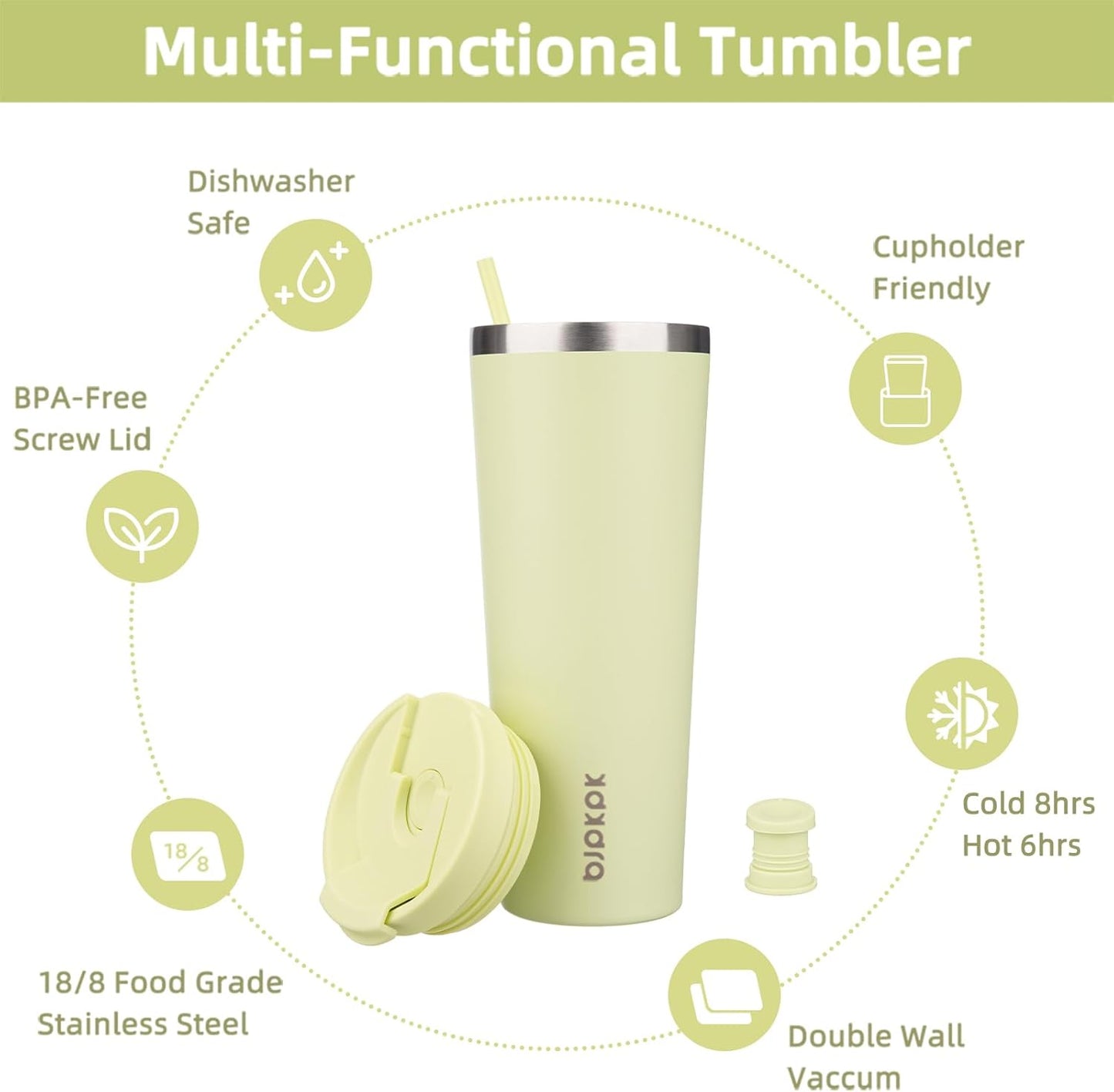 BJPKPK 4 Pack Tumbler with Lid and Straw,30oz Insulated Tumblers Bulk Reusable Travel Coffee Mug, Dishwasher Safe Double Wall Vacuum Insulated Cup Gift for Men Women,Light Blue Leopard