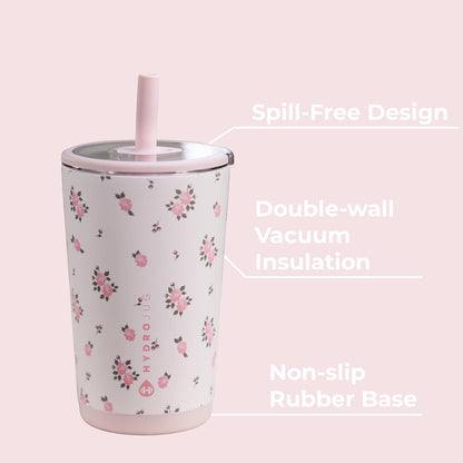 HydroJug Everyday Tumbler 20 oz – Ceramic-Lined Insulated Tumbler with Straw and Soft-Touch Lid, Cup Holder Friendly, Double-Wall Vacuum Insulation, Reusable Travel Cup – Rodeo