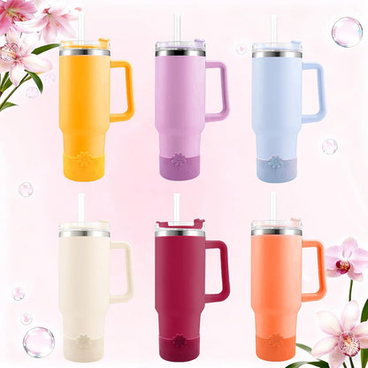 Hpbel Protective Silicone Boot for Stanley Cup Accessories Compatible with Stanley Cup Boot 40/30z and More Bottles with 2.95in Bottom for Water Bottle Flower Tumbler Accessories