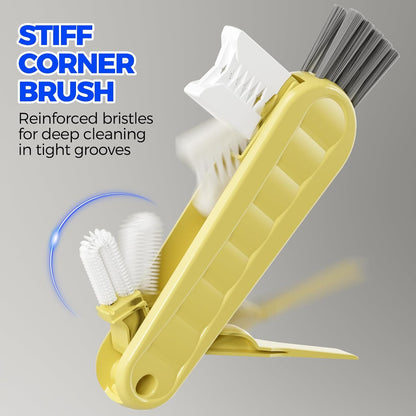 6 PACK Holikme 4 in 1 Cup Lid Cleaning Brush Set with 3 Straws, Multifunctional Bottle Brush, Silicone Cup Lid Gap Cleaner, Durable Bristle Crevice Cleaning Brush,Flat End Brushes,Navy & Black & Olive