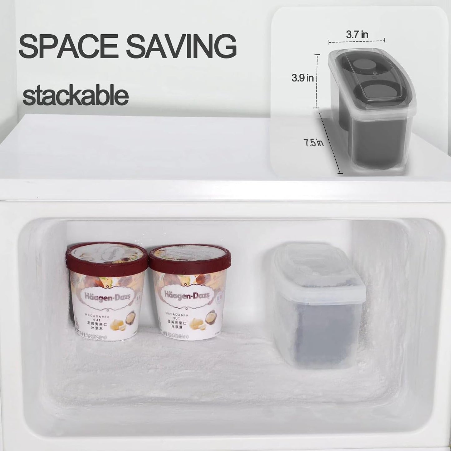 Ice Mold for Stanley Cup, Silicone Ice Cube Tray for Stanley Cup 30oz-40oz, Tumbler Ice Mold with Lid and Bin, Easy Release Cylinder Ice Cube Mold, 1 Pack, Eucalyptus