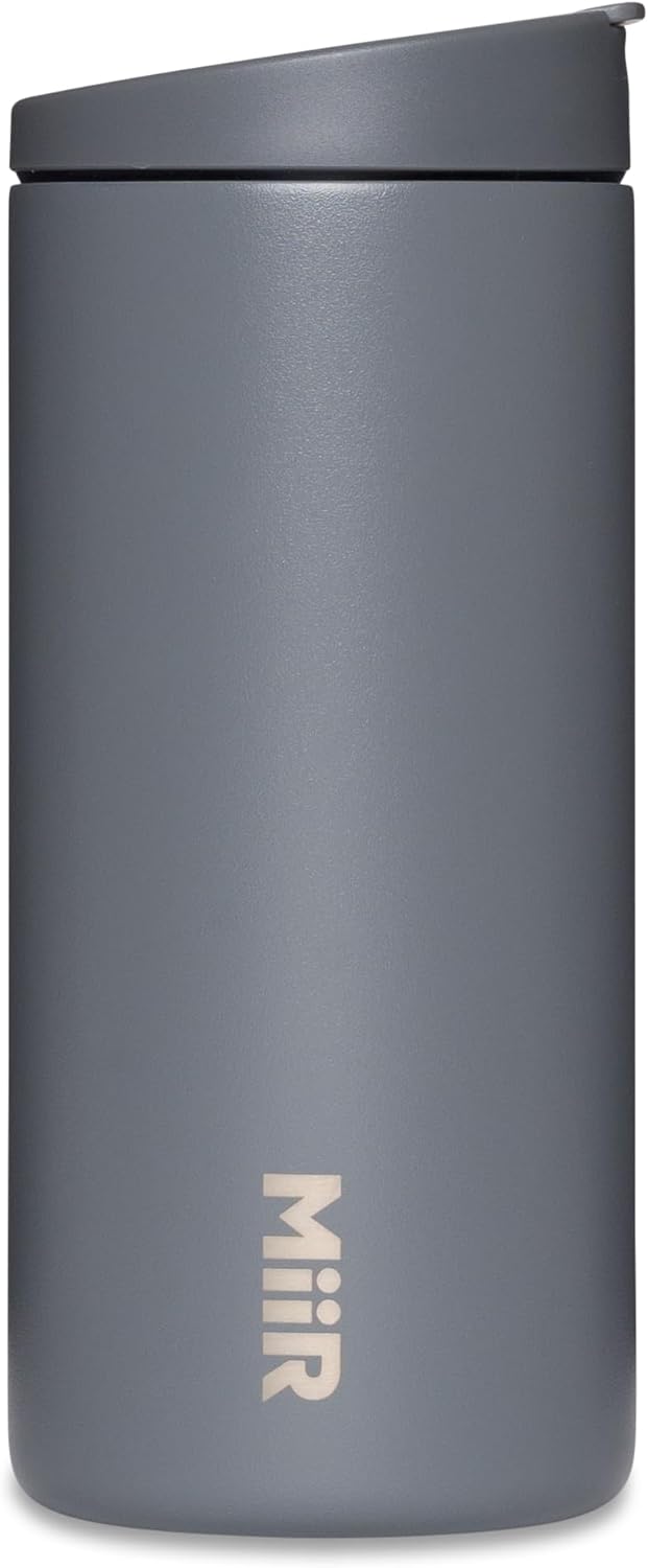 MiiR Flip Traveler 16oz - Double-Wall Vacuum Insulated with Flip Lid, BPA-Free Stainless Steel Construction, Insulated Tumbler for Hot or Cold Drinks