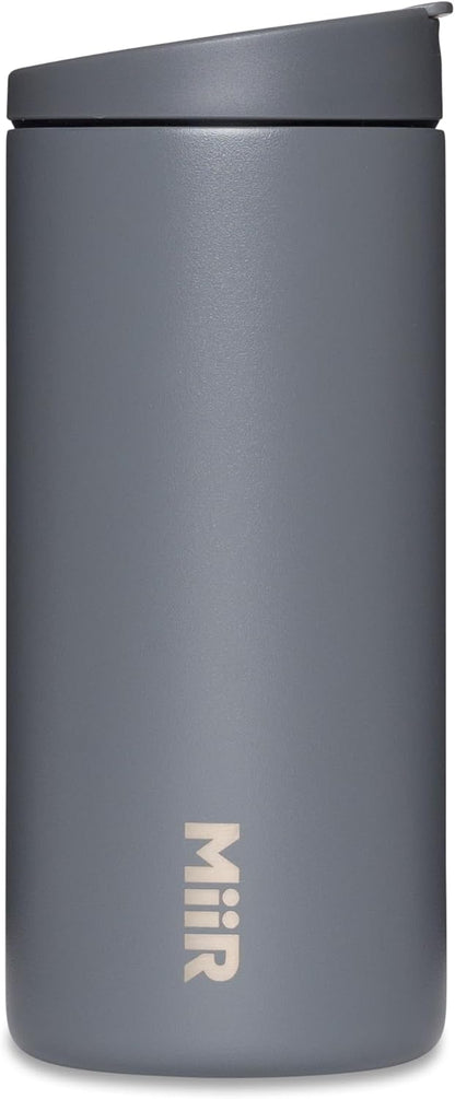 MiiR Flip Traveler 16oz - Double-Wall Vacuum Insulated with Flip Lid, BPA-Free Stainless Steel Construction, Insulated Tumbler for Hot or Cold Drinks