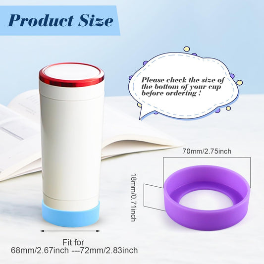 20 Pcs 70mm Protective Cup Mat Silicone Sleeve Water Bottle Protective Mat Heat Resistant Non Slip Mug Coasters for Mug Cup Bottle Accessories - Multicolor