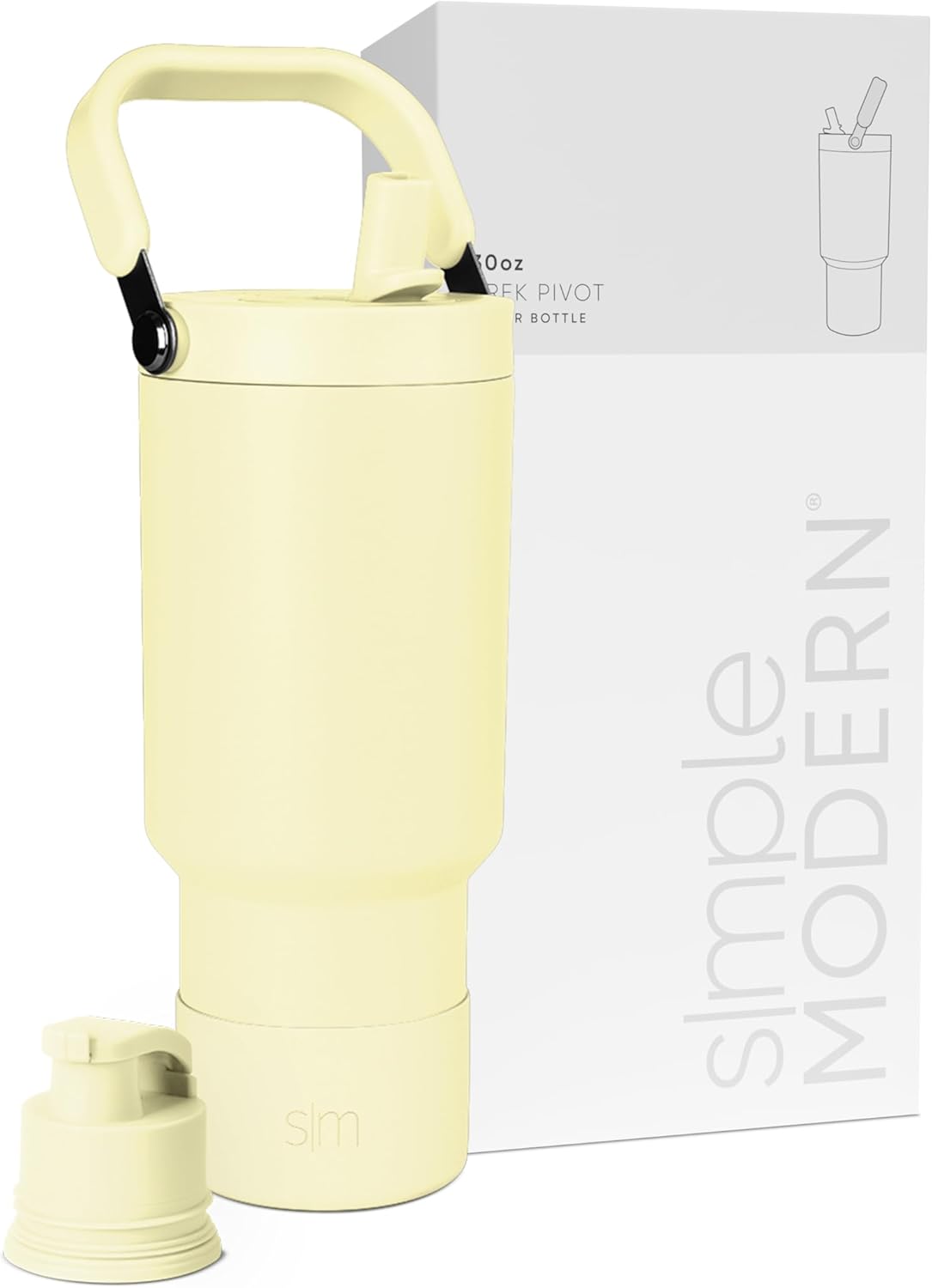 Simple Modern Trek Pivot | 40oz Flip Straw Tumbler with Handle | Water Bottle & Boot | Interchangeable Straw & Chug Lids | Insulated Stainless Steel Jug | Gym Sports Outdoors | Forest - Colors B