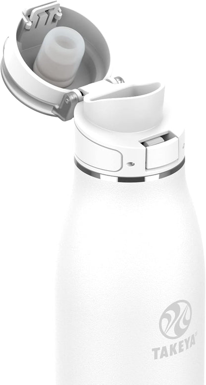 Takeya 17 oz Traveler Stainless Steel Insulated Travel Coffee Mug with Locking Leak Proof Lid, Premium Quality, BPA Free, Arctic