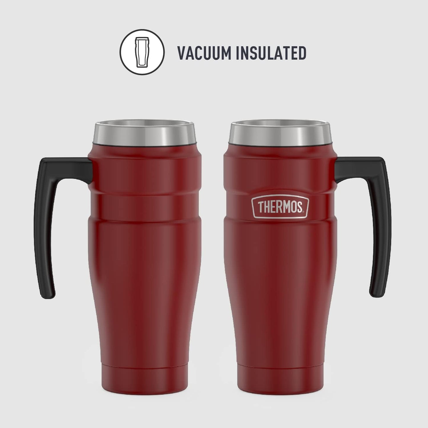 THERMOS Stainless King Vacuum-Insulated Stainless Steel Tumbler - 16oz, Midnight Blue - Insulated Coffee Tumbler for Hot & Cold Drinks - Leak-Proof & Sweat-Proof for Commuting & Traveling