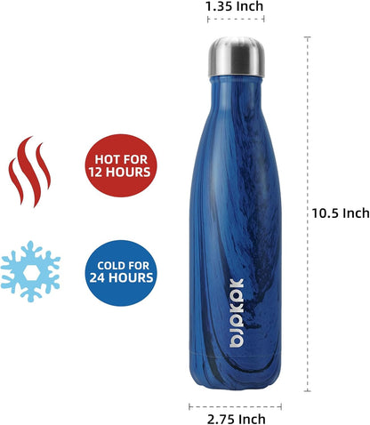 BJPKPK Insulated Water Bottle 12oz Small Stainless Steel Water Bottles Reusable Metal Thermal Keep Cold and Hot,Dreamy Purple - Colors B
