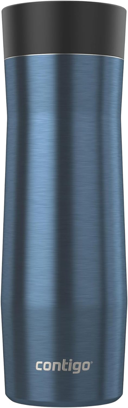 Contigo AUTOSEAL West Loop Vacuum-Insulated Stainless Steel Travel Mug with Easy-Clean Lid 12 oz Blueberry