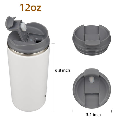 Konokyo Tumbler with Lid, 16 oz Travel Coffee Mug Double Wall Vacuum Stainless Steel Thermal Metal Cup Insulated Water Bottle,Navy Blue
