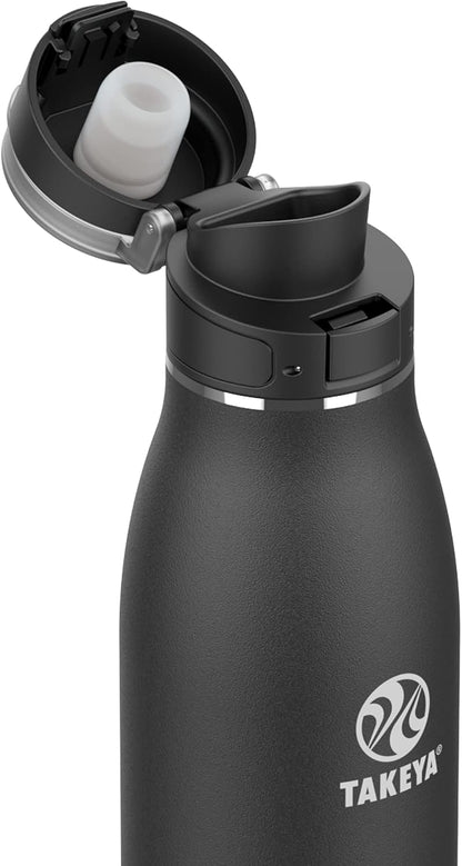 Takeya 17 oz Traveler Stainless Steel Insulated Travel Coffee Mug with Locking Leak Proof Lid, Premium Quality, BPA Free, Arctic