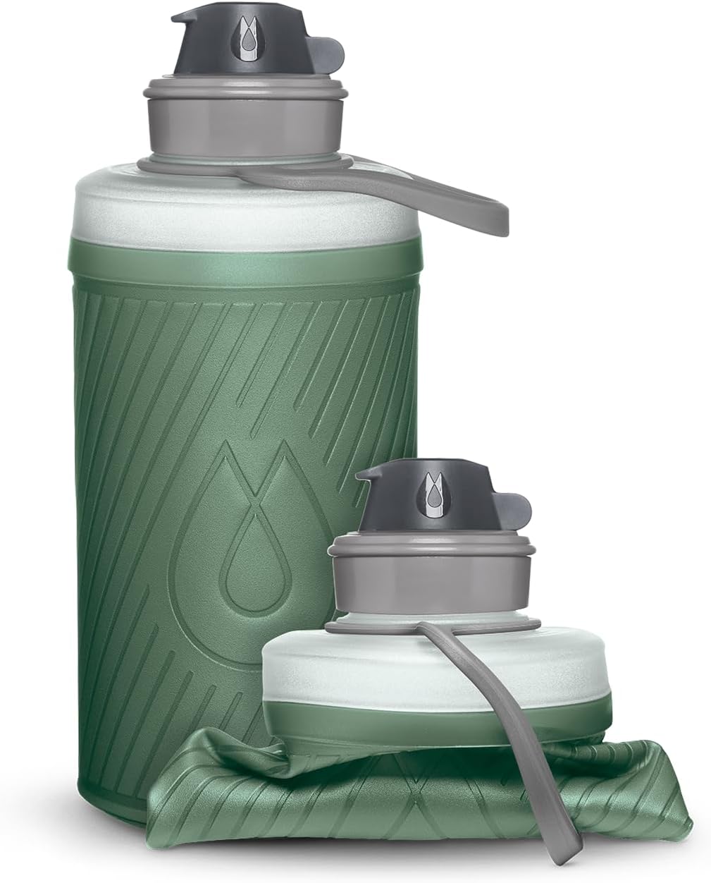 HydraPak Flux - Collapsible Backpacking Water Bottle (750ml, 1L, 1.5L) - BPA Free, Ultra Light, Spill-Proof Twist Cap