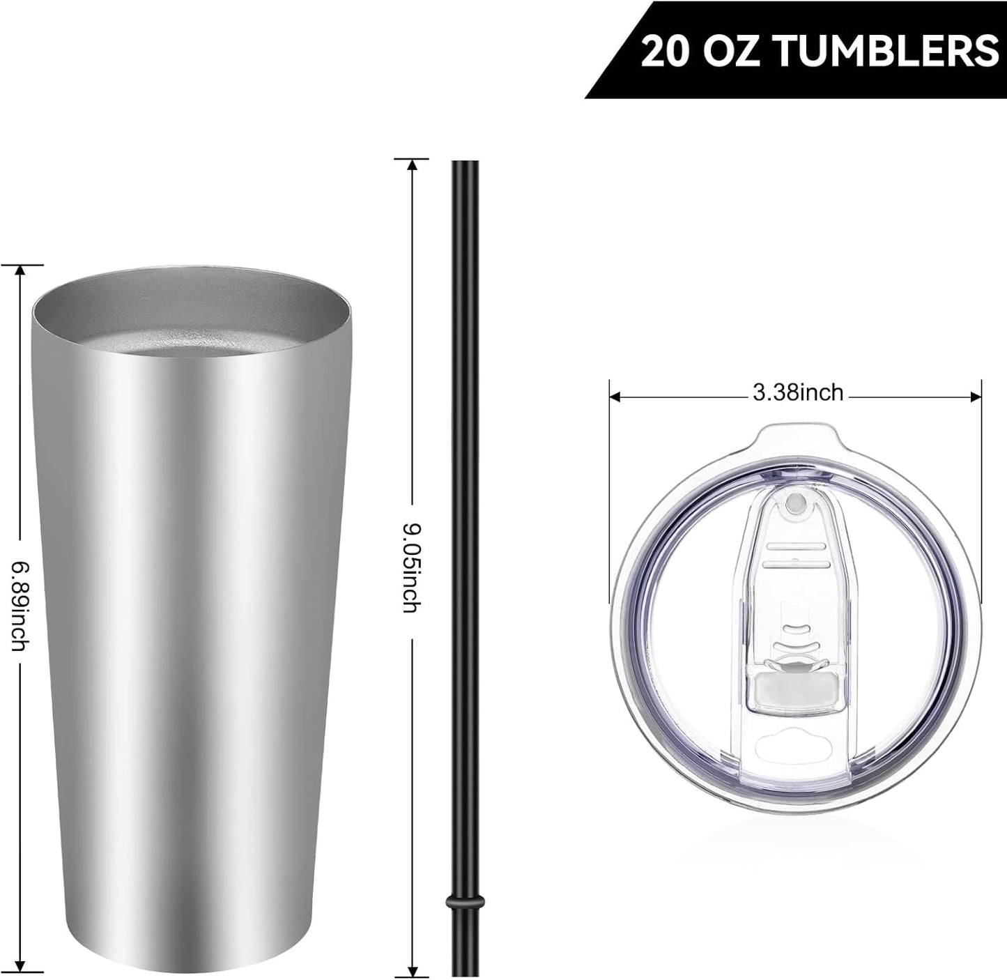 VEGOND 20oz Tumbler Bulk with Lid and Straw 1 Pack, Stainless Steel Vacuum Insulated Tumbler, Double Wall Coffee Cup Travel Mug, River Green