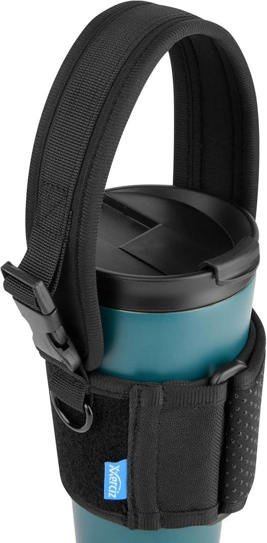 Xxerciz Tumbler Carrier Holder Water Bottle Holder with Adjustable Shoulder Strap Portable Water Bottle Sling for Walking