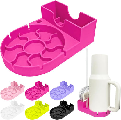 WORBSS Silicone Drying Rack for Stanley Cup 20 30 40oz Tumbler & Hydro Flask & Simple Modern Trek, Drain Rack Accessories for Water Bottles Tumblers Cups Mugs Glasses ,or Straw and Cup Lid