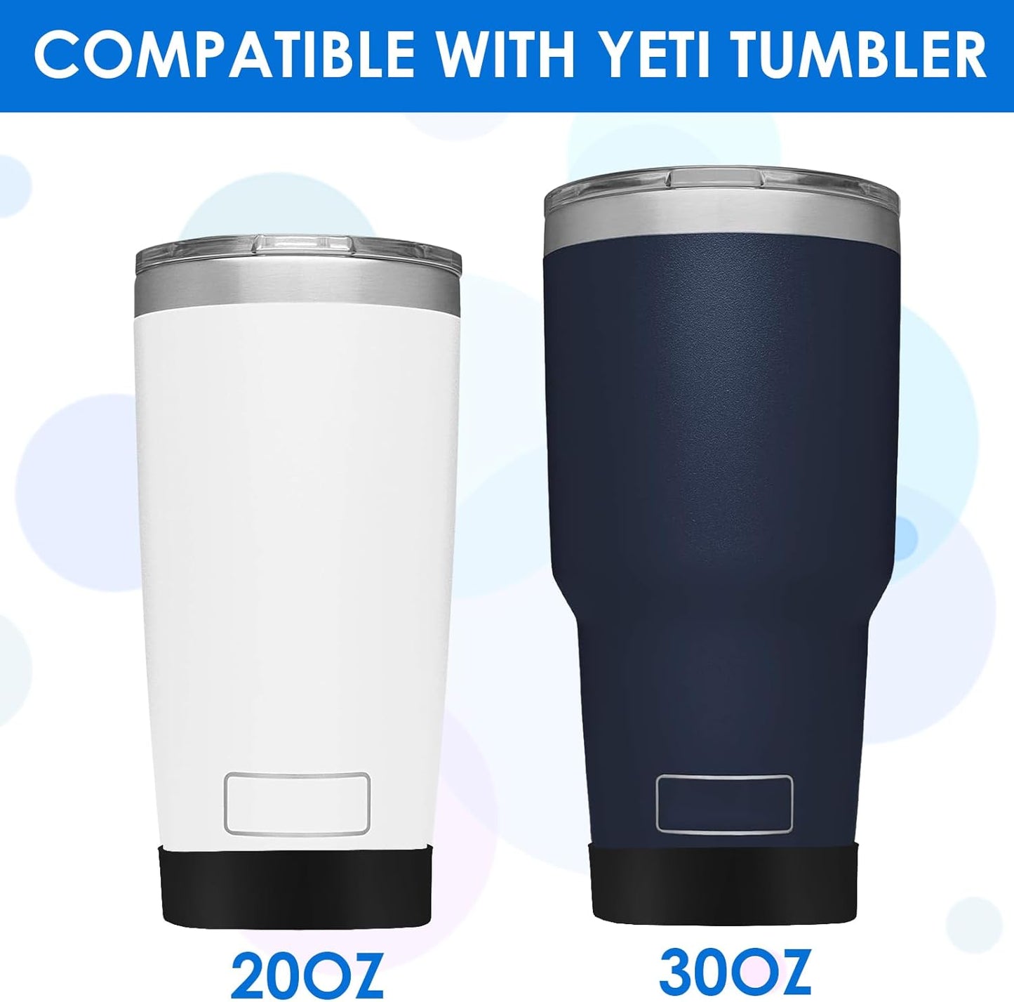 4 PCS Silicone Boot Sleeve for Tumbler 30 oz 20 oz, Water Bottle Bottom Protector, Non-Slip Mug Cup Coaster for 7-7.5cm Bottom of the Insulated Cup