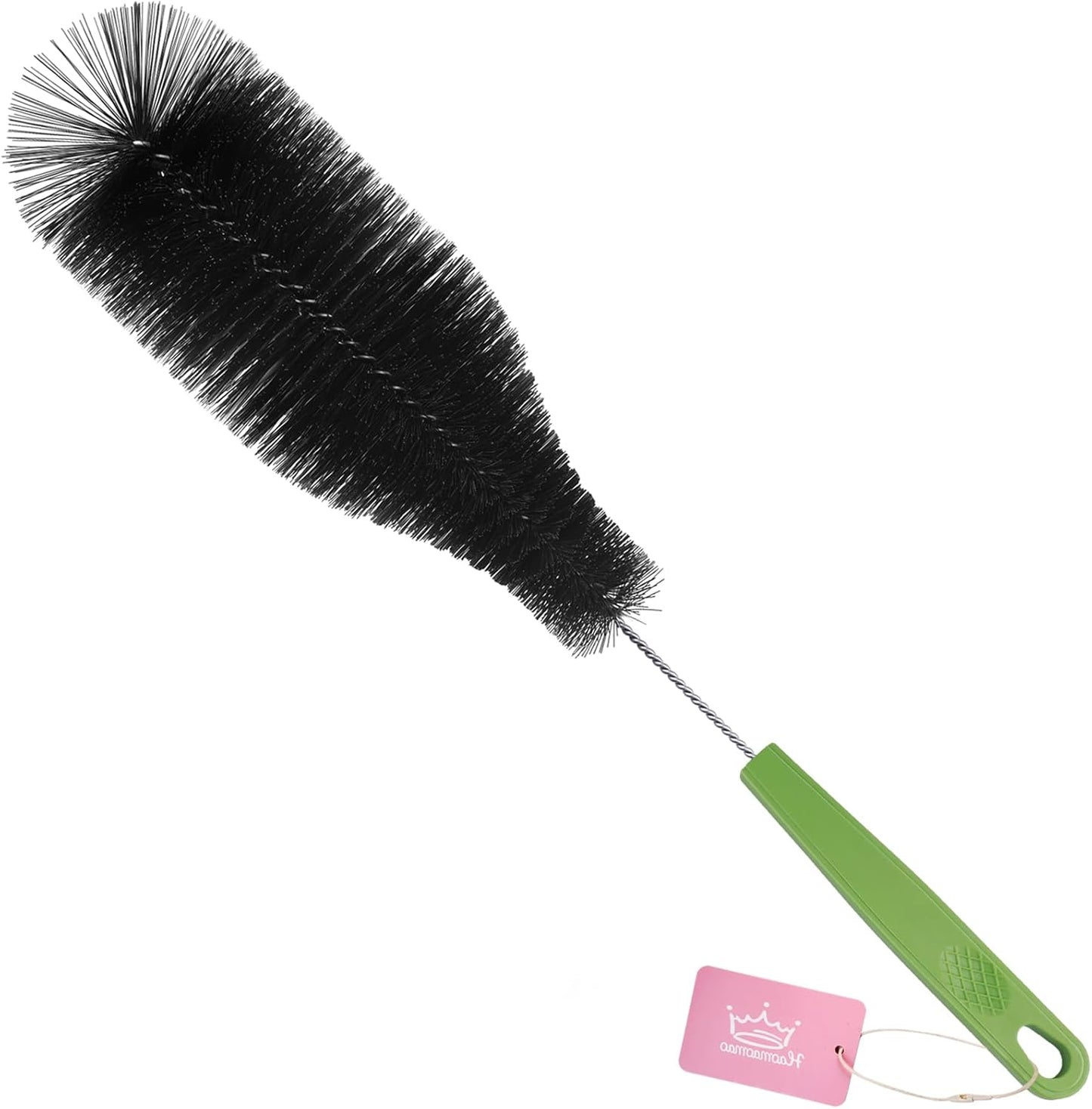 Long Bottle Brush, 17 in Bendable Cleaner Brushes for Cleaning Neck Beer Bottles, Wine, Baby Bottles, Water Bottles, Tumblers, Flask, Bird Feeder, Vase, Pipes and Brewing Supplies Black/1Pack