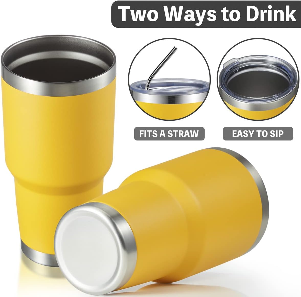 MEWAY 30oz Tumbler Double Wall Vacuum Insulated Travel Mug, Stainless Steel Tumbler with Lid, Durable Powder Coated Insulated Coffee Cup for Cold & Hot Drinks (Silver,1 PACK)