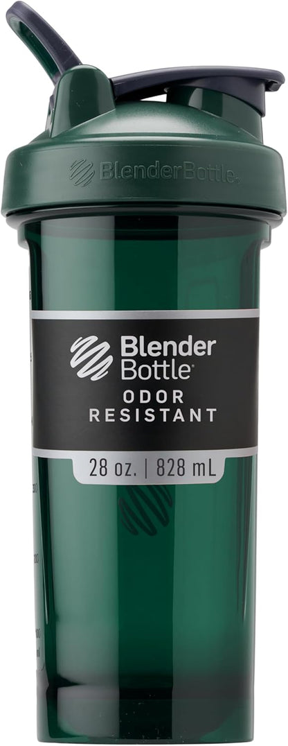 BlenderBottle Shaker Bottle Pro Series Perfect for Protein Shakes and Pre Workout, 24-Ounce, Black