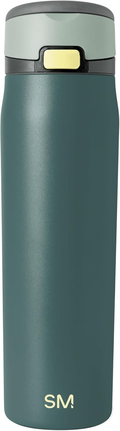 Simple Modern Mesa Loop Water Bottle with Covered Straw and Handle | 24oz Cup Holder Friendly Insulated Stainless Steel Bottles for Travel, Sports and School | Iris Sage - Colors A