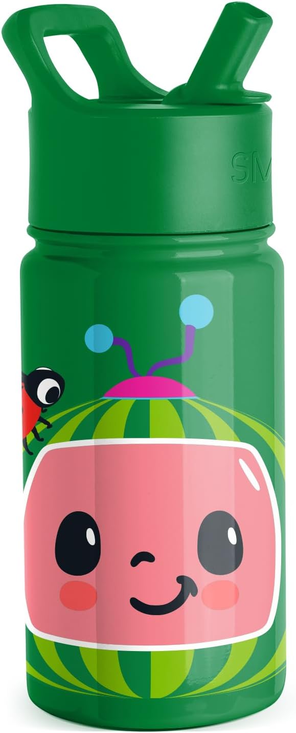 Simple Modern Kids Water Bottle with Straw Lid | 14oz Insulated Stainless Steel Kids Tumbler & Spill Proof Toddler Cup for School, Girls, Boys | Summit | Chloe Floral - Colors B
