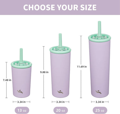 Konokyo 25oz Insulated Tumbler with Lid and Straw, Reusable Iced Coffee Cup with Lid, Travel Coffee Mug, BPA-Free, Leak-Proof and Durable, Oasis