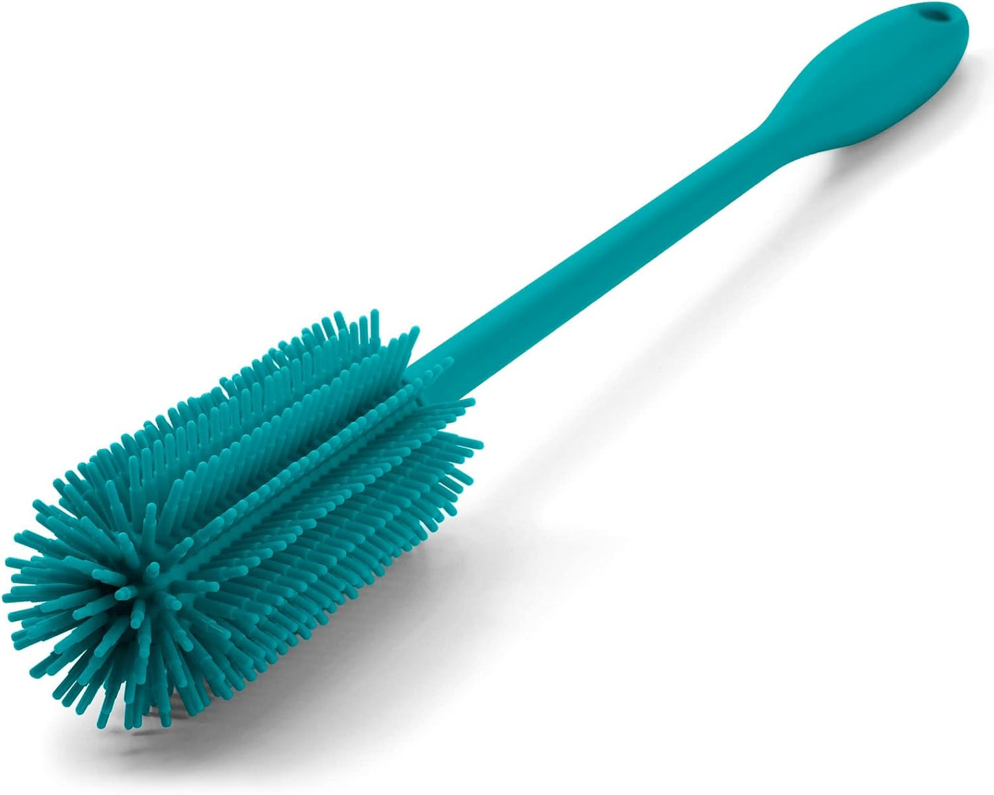 Silicone Bottle Brush, Water Bottle Cleaner Brush with Long Handle, Perfect for Cleaning Narrow Neck Containers, Vacuum Sports Bottle, Tumblers, Flask, Glassware (1 Pack, Charcoal)