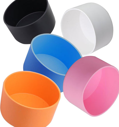 5Pcs Silicone Bottle Boot, Bottom Protector Compatible with Stanley/Hydroflask/Iron Flask/Simple Modern, 2.9-3in Bottom Width of Stainless Water Bottle