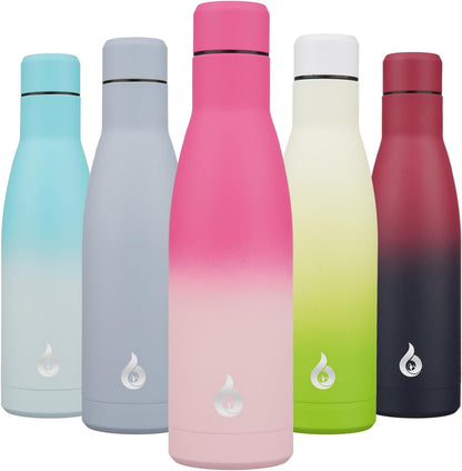 BJPKPK Insulated Water Bottle 12oz Small Stainless Steel Water Bottles Reusable Metal Thermal Keep Cold and Hot,Dreamy Purple - Colors A