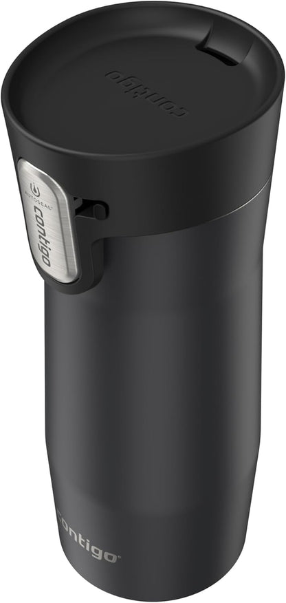 Contigo AUTOSEAL West Loop Vacuum-Insulated Stainless Steel Travel Mug with Easy-Clean Lid 12 oz Blueberry