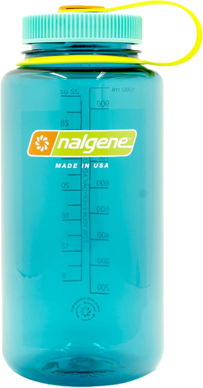 Nalgene 32 oz Wide Mouth Water Bottle | BPA-Free, Durable & Leak Proof, Lightweight Bottle for Hiking & Gym, Work & Travel
