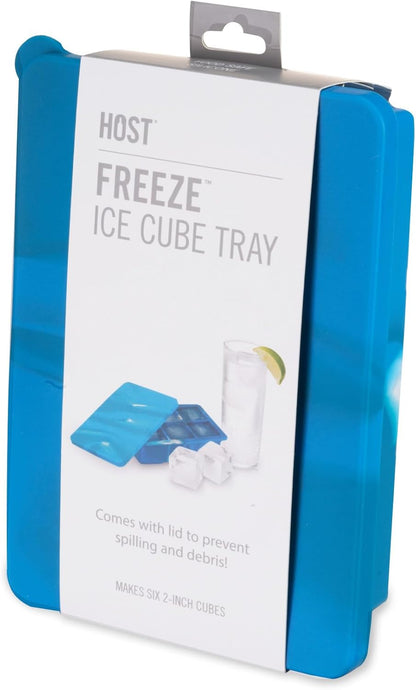 Host Ice Cube Tray, Makes Four 5-Inch Long Cubes, Durable Silicone Trays with Easy Release Design, Perfect for Water Bottles and Highball Glasses, Home Bar Accessories, Set of 1, Marble