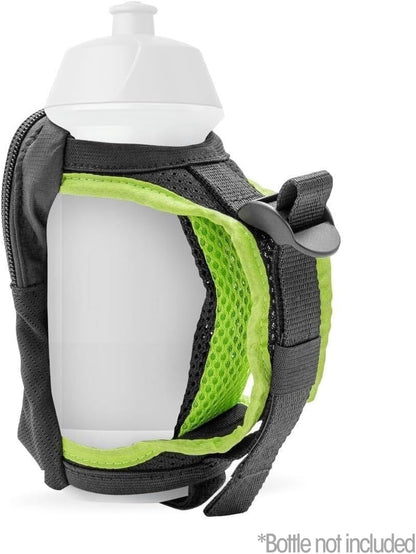 SLS3 Water Bottle Holder for Running - Fits 16oz Standard Bottles - Lightweight & Breathable Running Water Bottle Hand Strap Grip with Zip Pocket for Small Runners Essentials