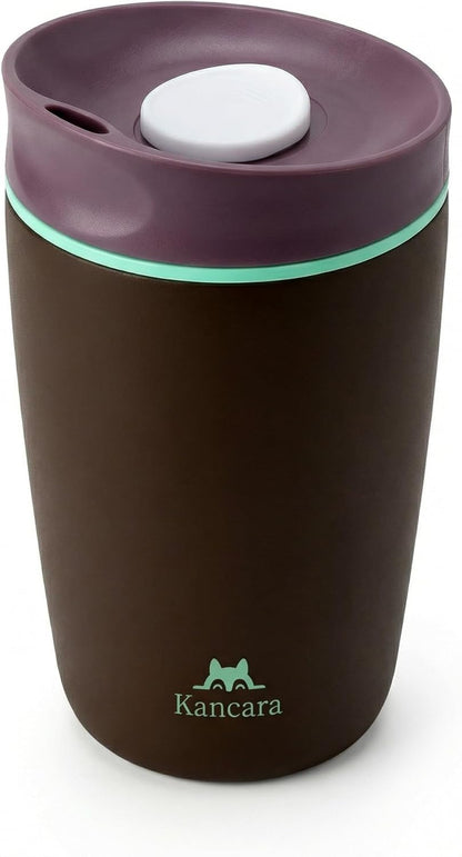 12 oz coffee tumbler Insulated coffee mug with lid Slider Insulated Stainless Steel Coffee Tumbler, Travel Mug for Hot and Iced Beverages insulated travel coffee mug (pink)