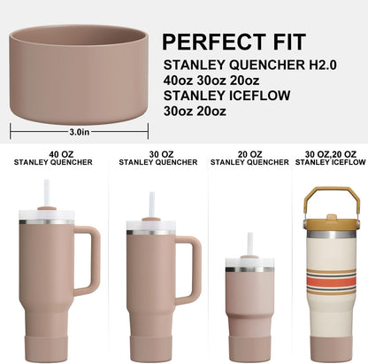 Affute Protective Silicone Boot for Stanley Quencher H2.0 40 30 20 oz & IceFlow Flip 30 20 oz, BPA Free Anti-Noise Anti-Scratch, Stanley Cup Protector Sleeve Cover Boot