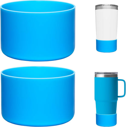 2 Pack Silicone Boot Protectors | Compatible with YETI Rambler 20/30oz, 10oz Tumbler, 20/30oz Travel Mugs | Universal Fit for 2.75-2.85" Base | BPA-Free | Dishwasher Safe (Canyon Red)