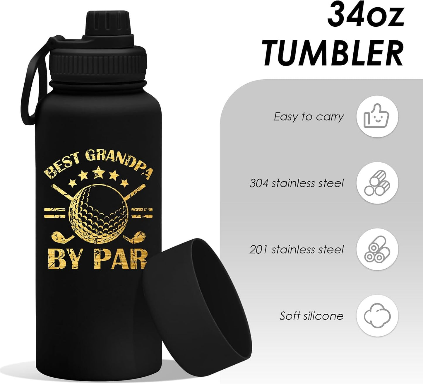 Pickleball 34oz Water Bottle with Spout Lid, Insulated Stainless Steel Travel Cup, Double Wall Vacuum Tumbler for Women Girls Ladies, Birthday Christmas Gift for Pickleball Lovers (1 pc)