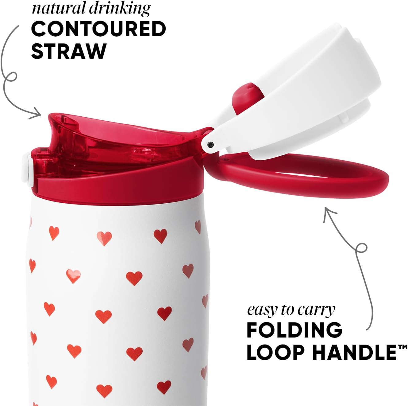 Simple Modern Mesa Loop Water Bottle with Covered Straw and Handle | 24oz Cup Holder Friendly Insulated Stainless Steel Bottles for Travel, Sports and School | Iris Sage - Colors B